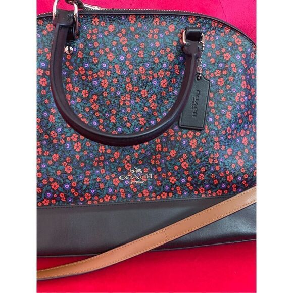 Coach Floral Sierra Ranch Satchel Crossbody & Matching Double Zip Card Case - Picture 3 of 16